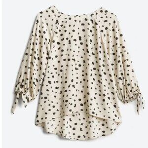 Papermoon Beige and Black Polka Dot Blouse